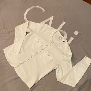 CAbi cream button up cardigan
